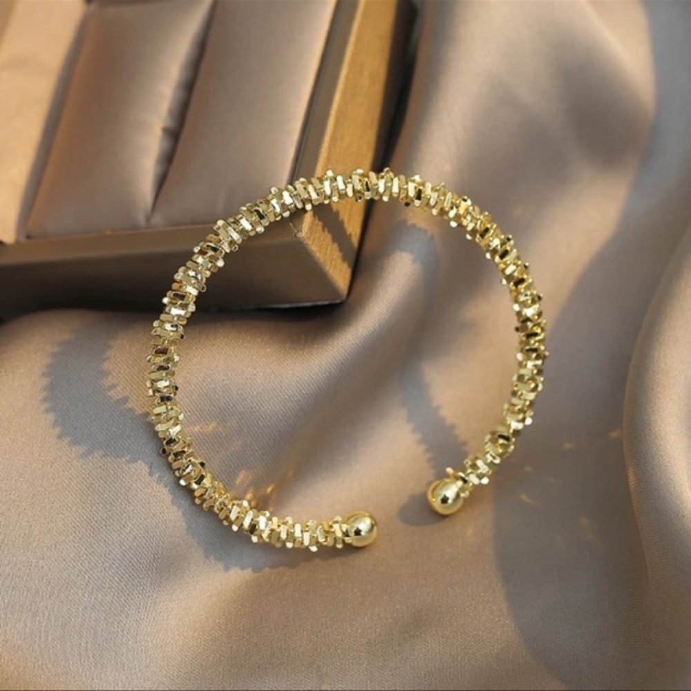 New Classic Gold Tone Cuff Bracelet